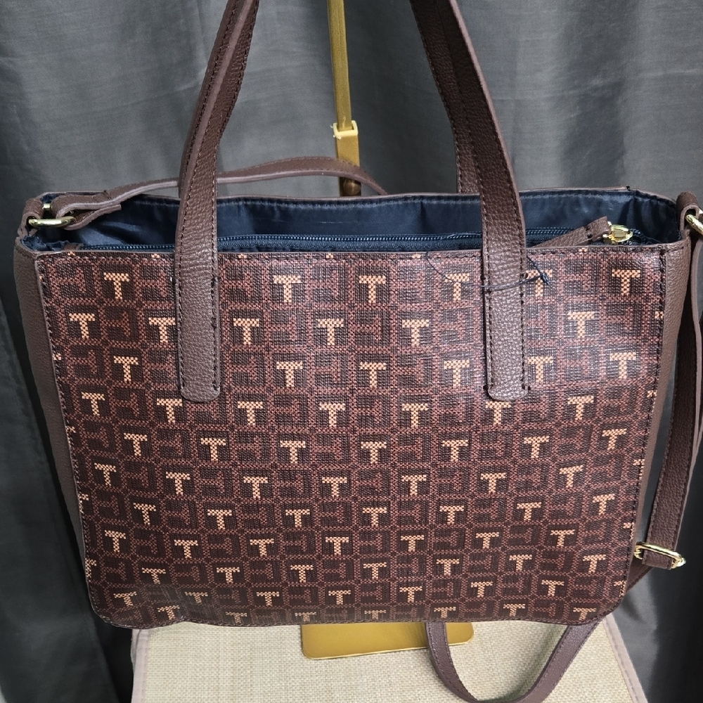 Tommy Hilfiger Brown and Red Tote Bag - Picture 2 of 10